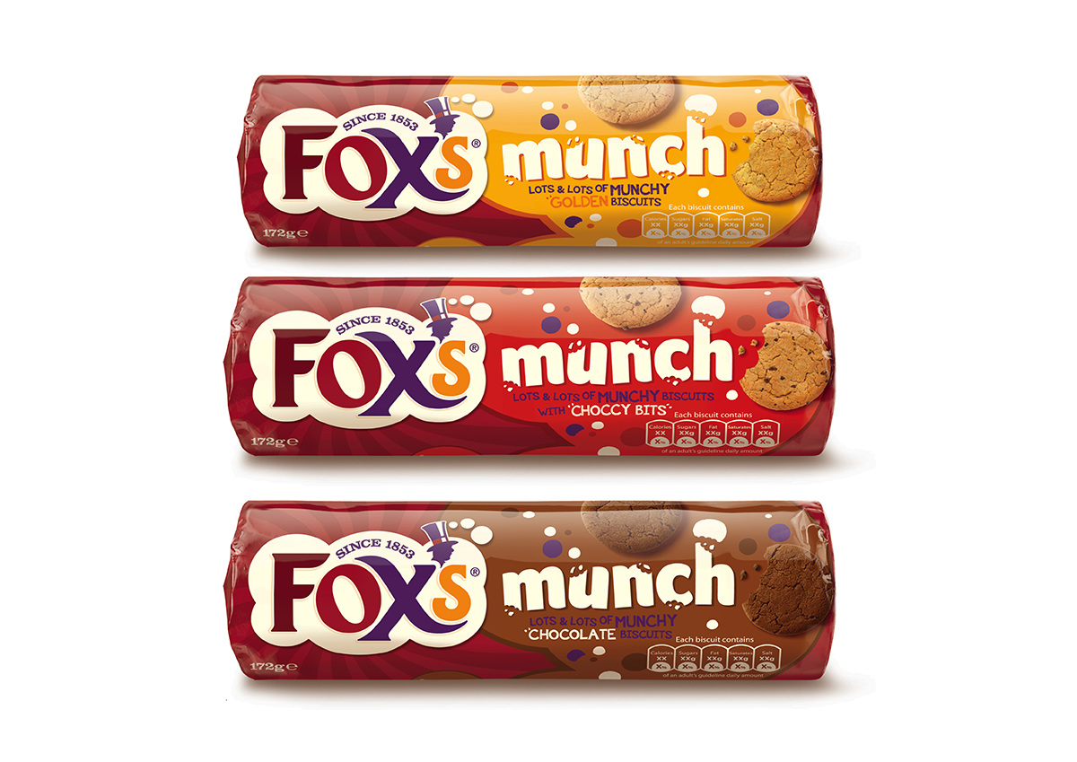 Fox's Biscuits Rebrand & NPD Quiet Storm Design